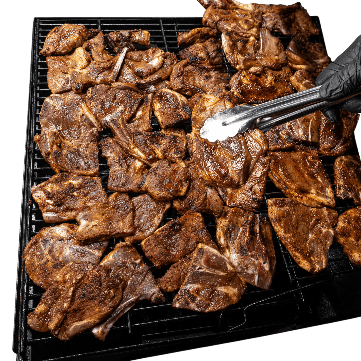 Hidangan siap Pakej Kambing Slice, kambing golek bersama lauk sampingan